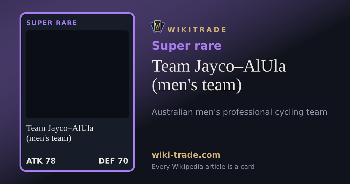 Team Jayco–AlUla (men's team) — Super rare card