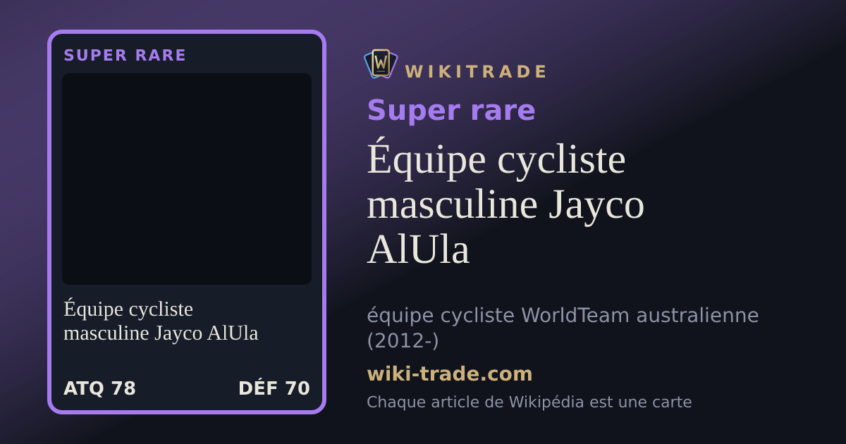 Équipe cycliste masculine Jayco AlUla — carte Super rare