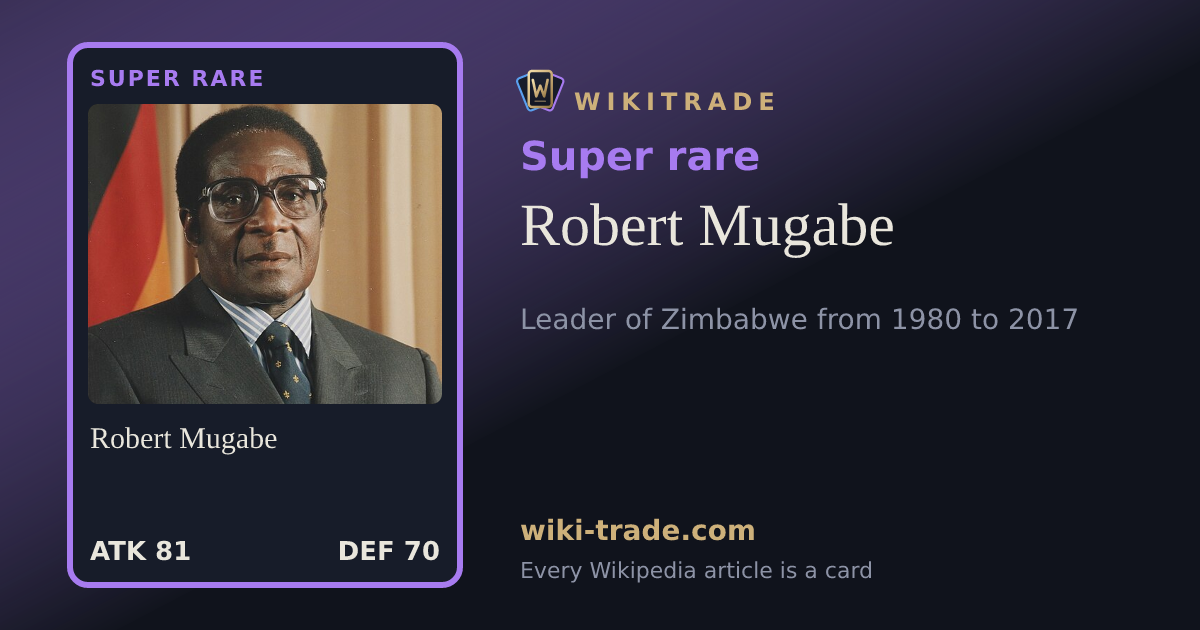 Robert Mugabe — Super rare card