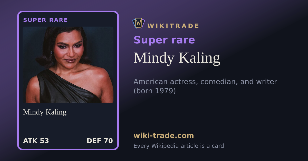 Mindy Kaling — Super rare card