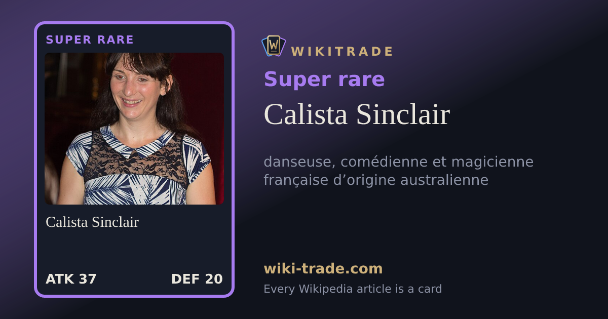 Calista Sinclair — Super rare card