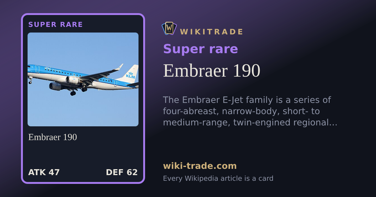 Embraer 190 — Super rare card