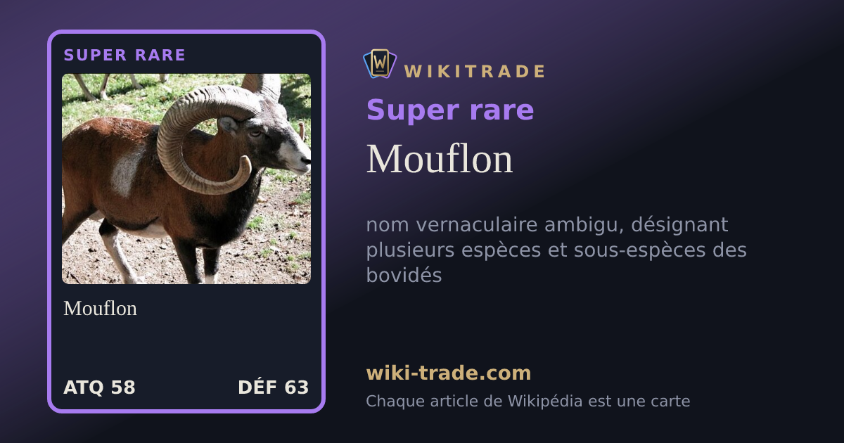 Mouflon — carte Super rare