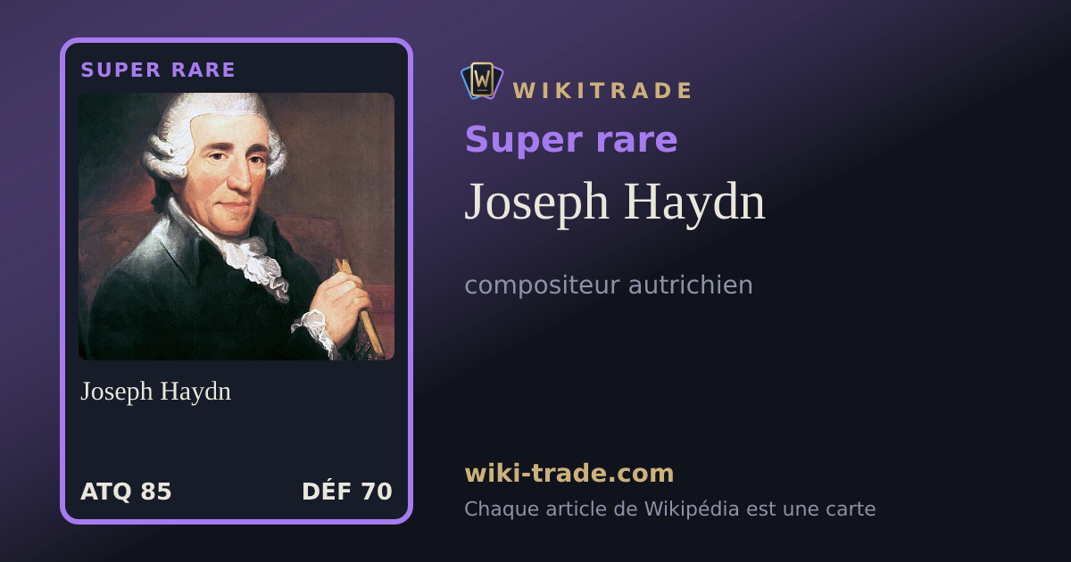 Joseph Haydn — carte Super rare