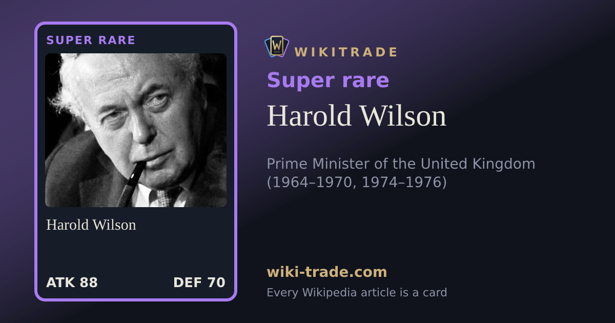 Harold Wilson — Super rare card