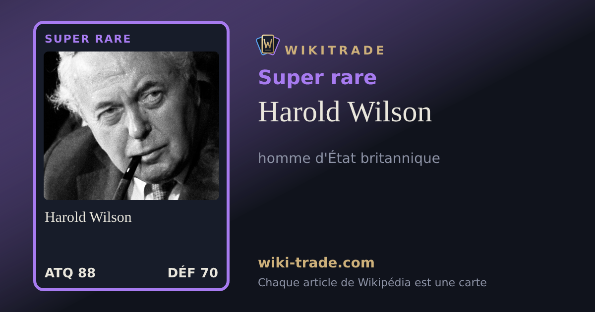 Harold Wilson — carte Super rare