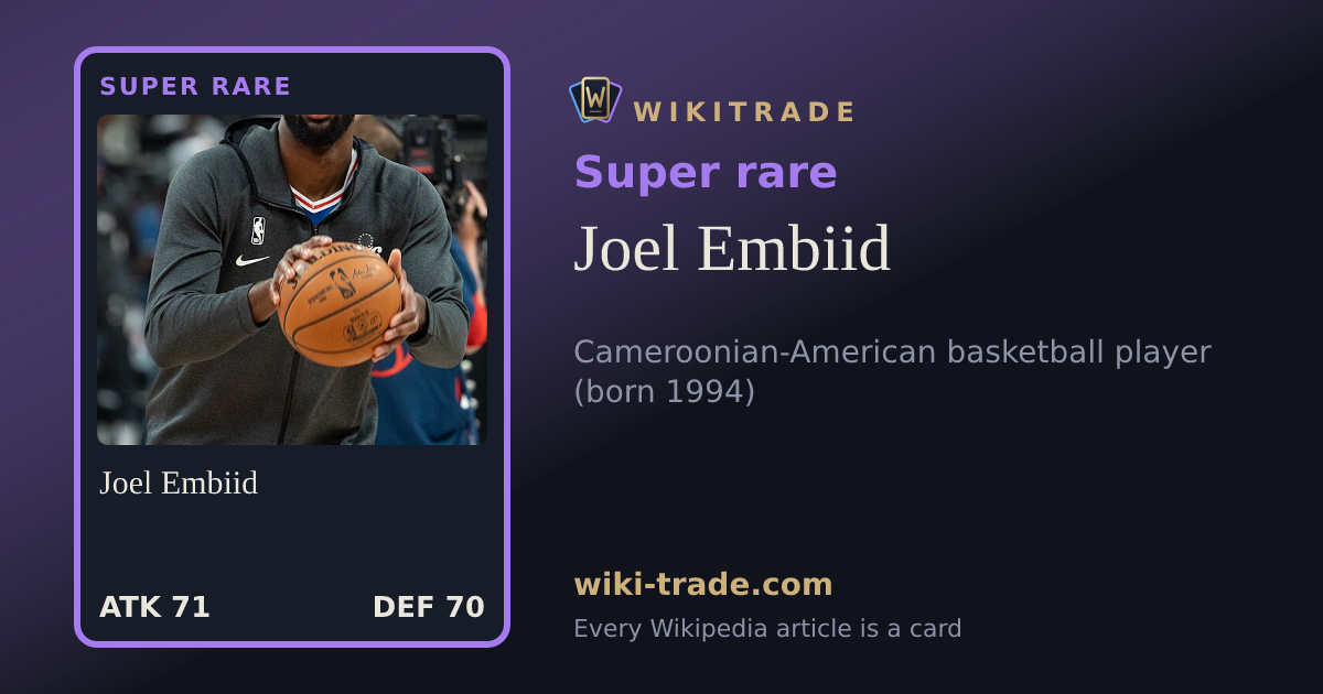 Joel Embiid — Super rare card