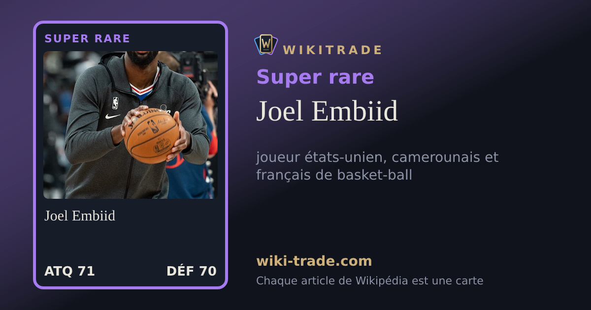Joel Embiid — carte Super rare