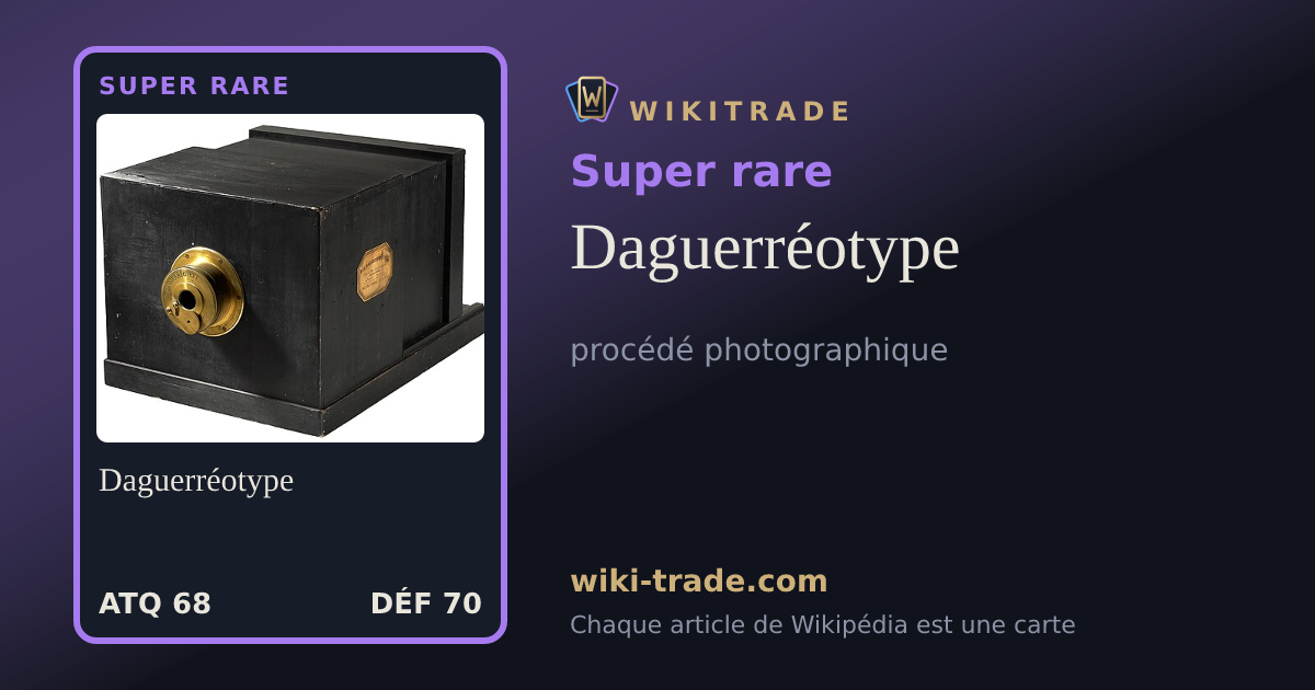 Daguerréotype — carte Super rare