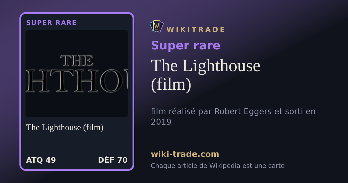 The Lighthouse (film) — carte Super rare
