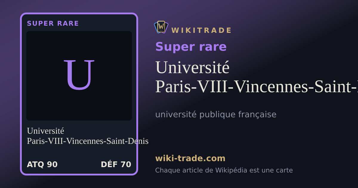 Université Paris-VIII-Vincennes-Saint-Denis — carte Super rare