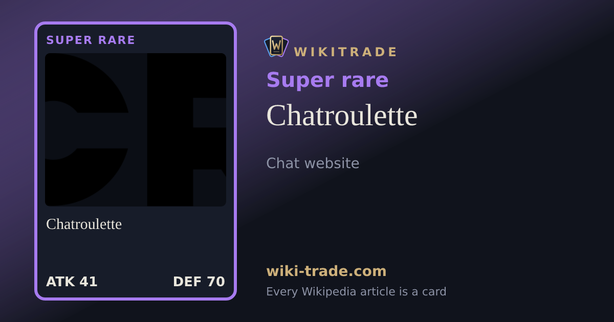 Chatroulette — Super rare card