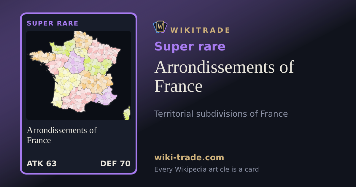 Arrondissements of France — Super rare card