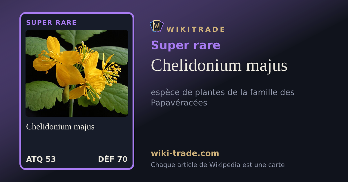 Chelidonium majus — carte Super rare