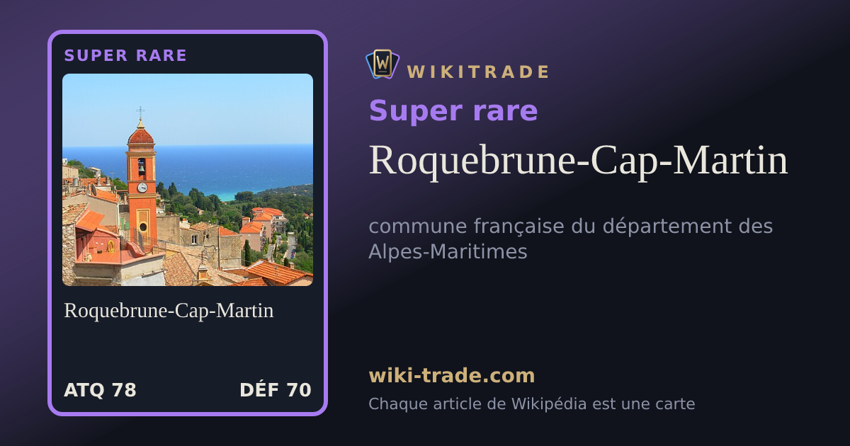 Roquebrune-Cap-Martin — carte Super rare