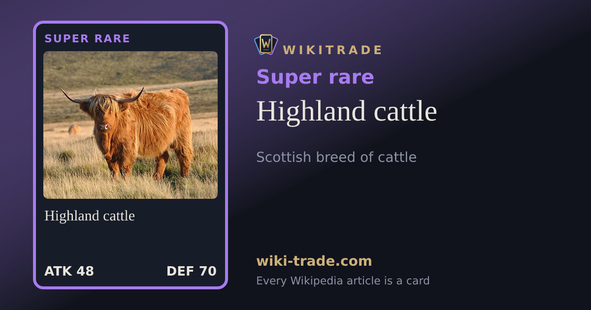 Highland cattle — Super rare card