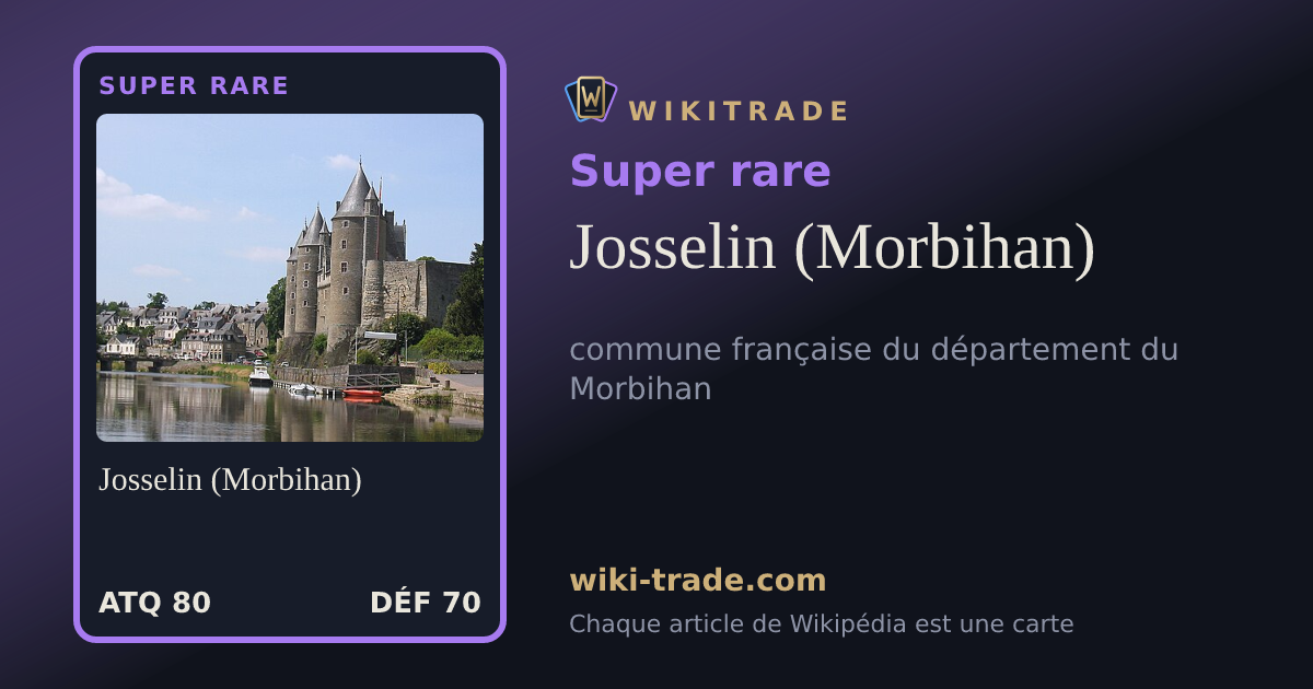 Josselin (Morbihan) — carte Super rare
