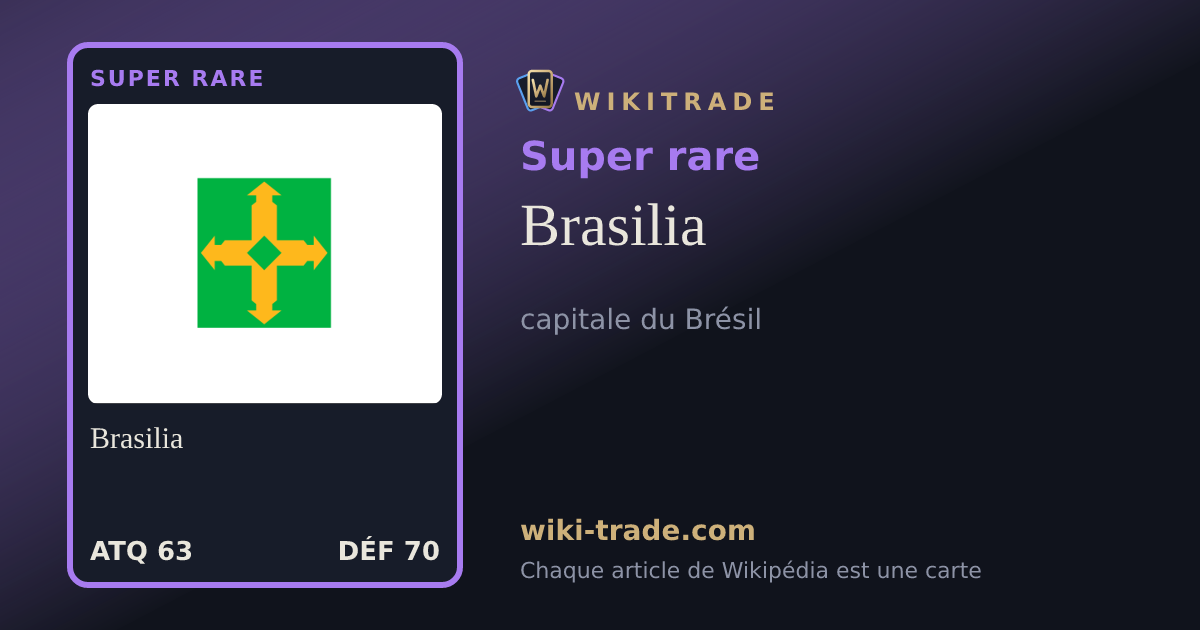 Brasilia — carte Super rare