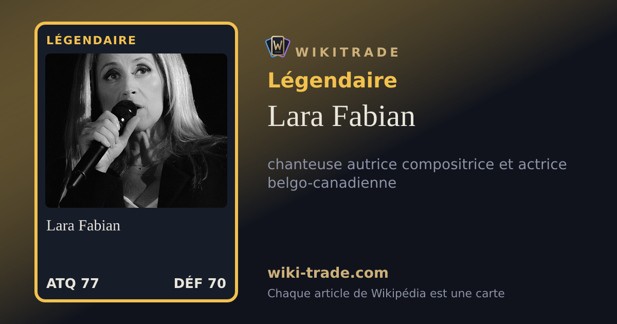 Lara Fabian — carte Légendaire