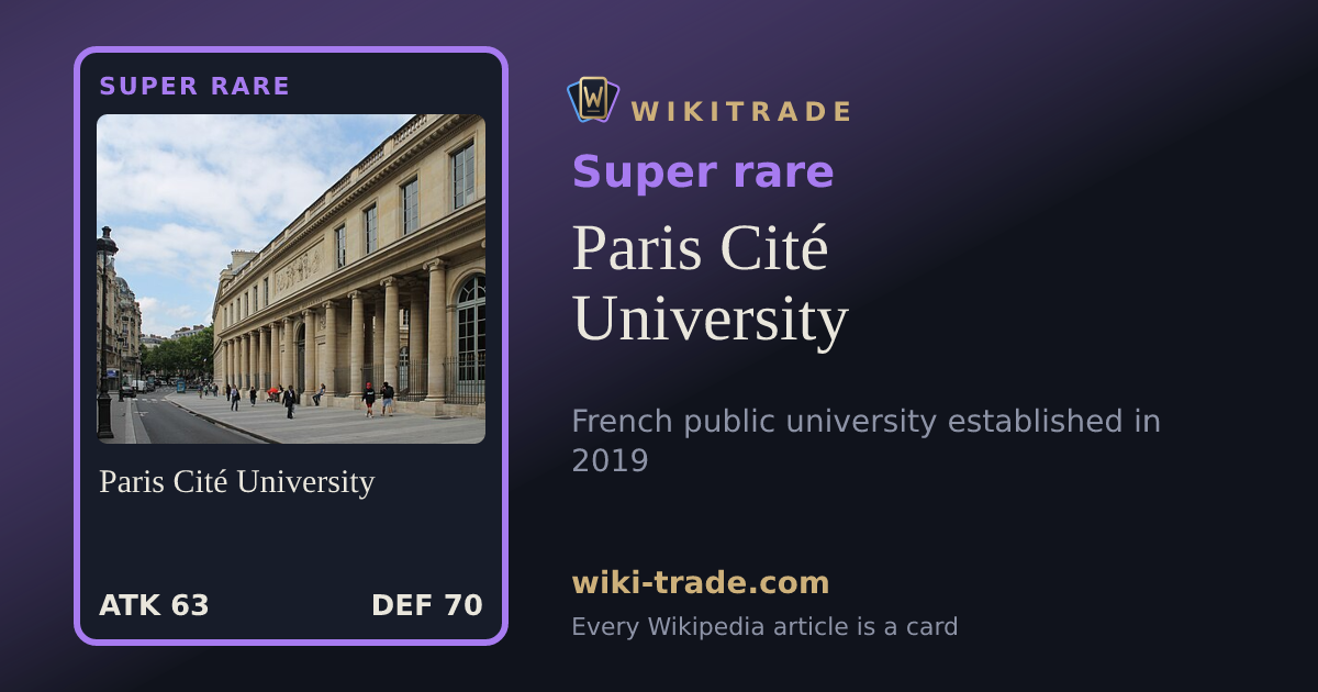 Paris Cité University — Super rare card