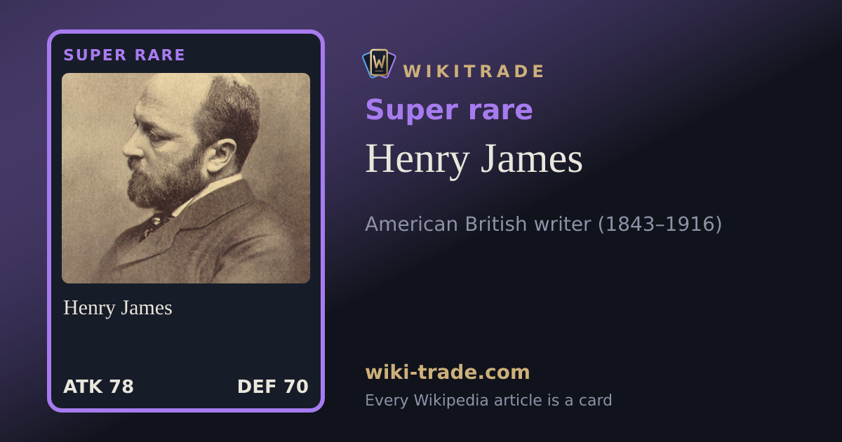 Henry James — Super rare card