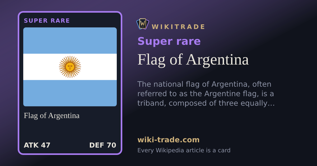 Flag of Argentina — Super rare card