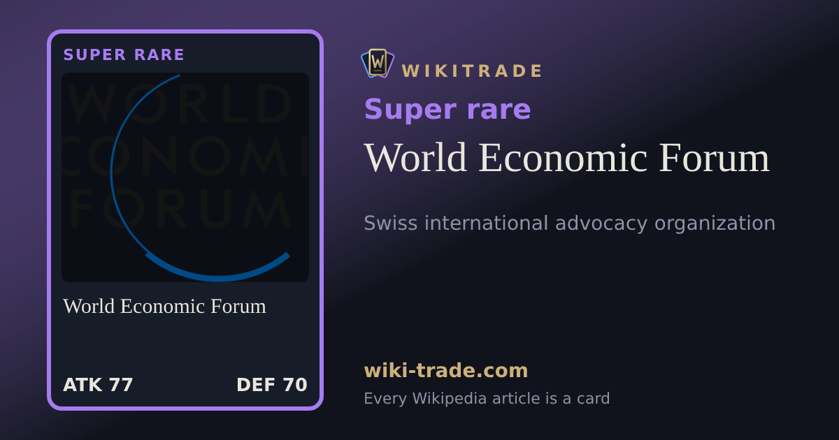 World Economic Forum — Super rare card