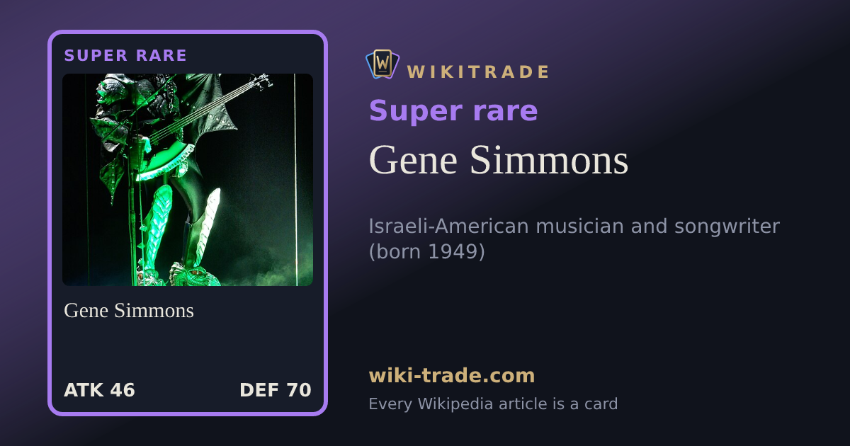 Gene Simmons — Super rare card