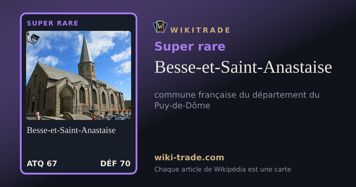 Besse-et-Saint-Anastaise — carte Super rare