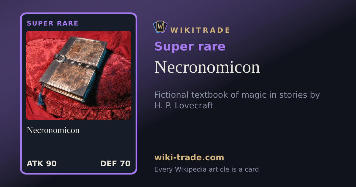 Necronomicon — Super rare card