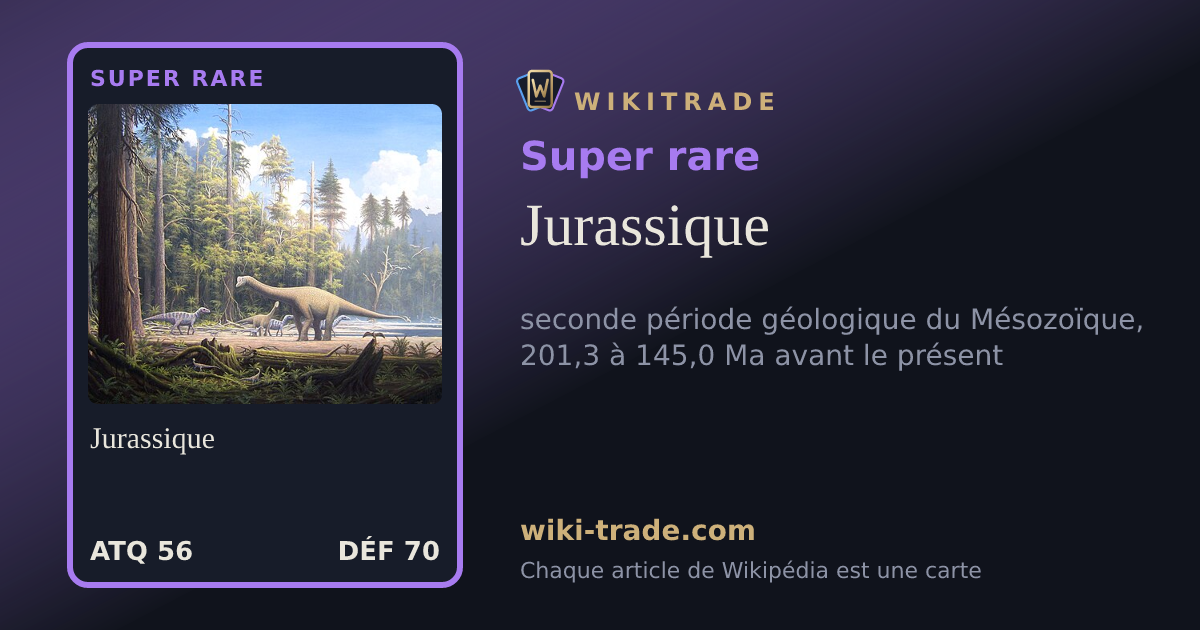 Jurassique — carte Super rare