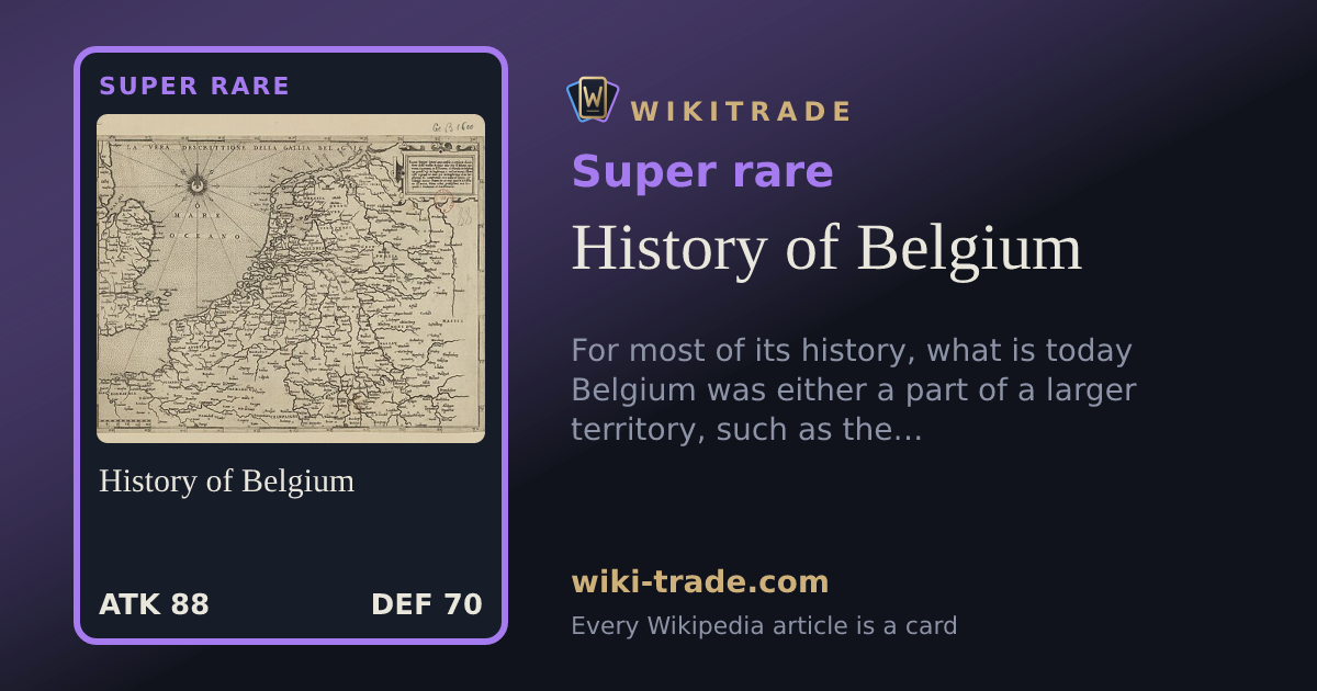History of Belgium — Super rare card