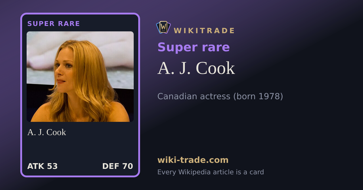 A. J. Cook — Super rare card