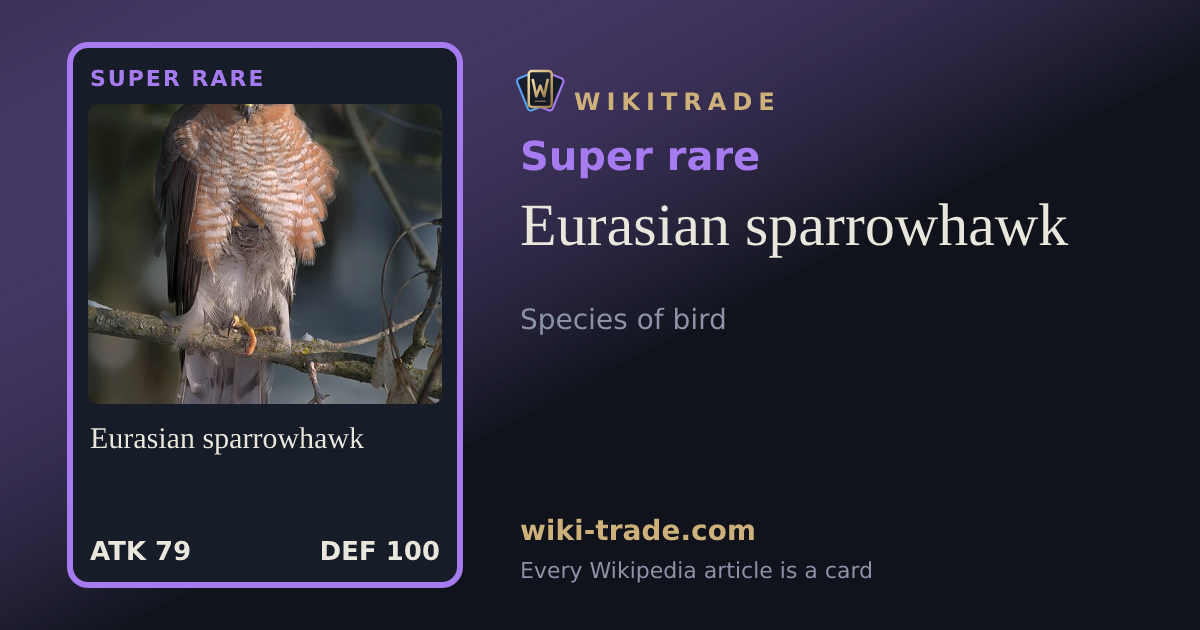 Eurasian sparrowhawk — Super rare card