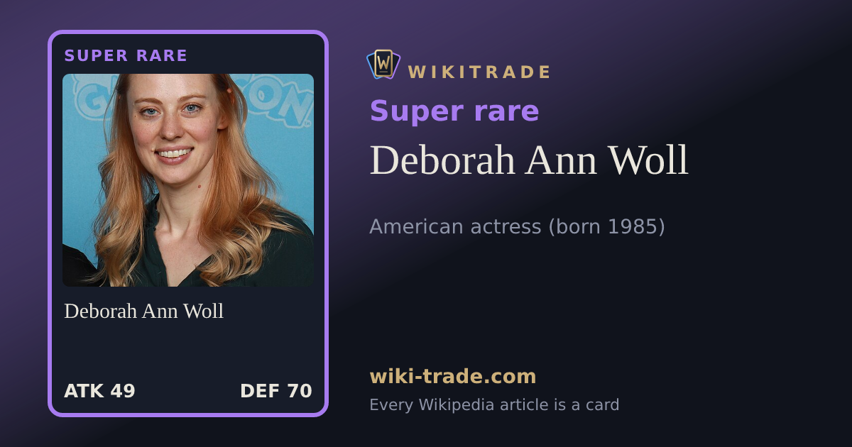 Deborah Ann Woll — Super rare card