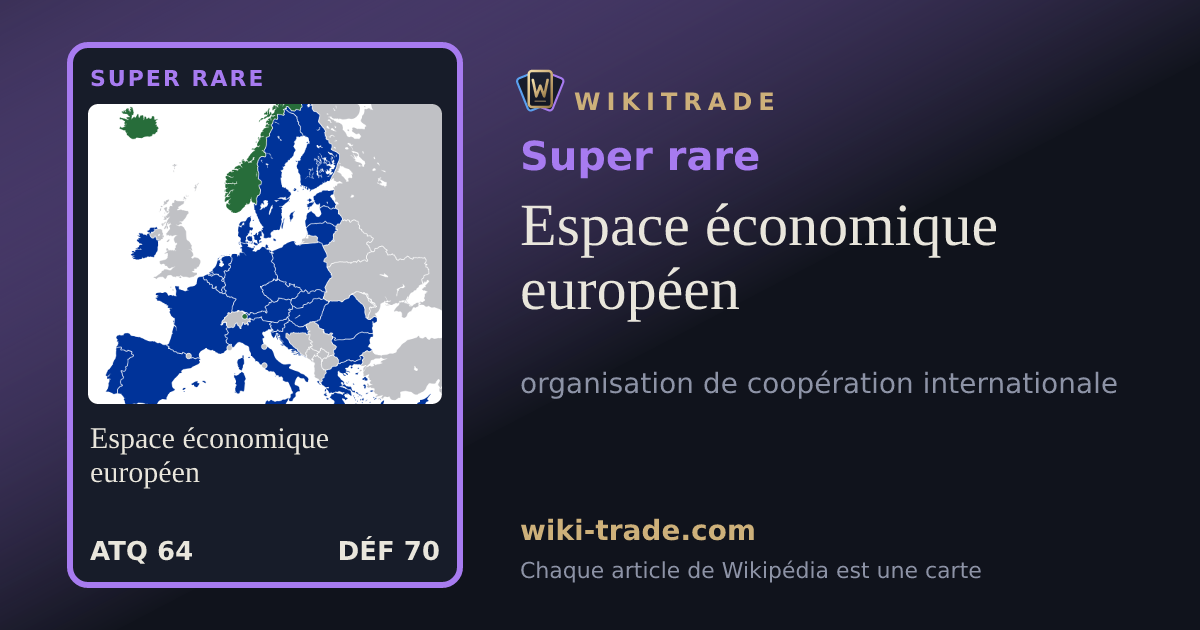 Espace économique européen — carte Super rare