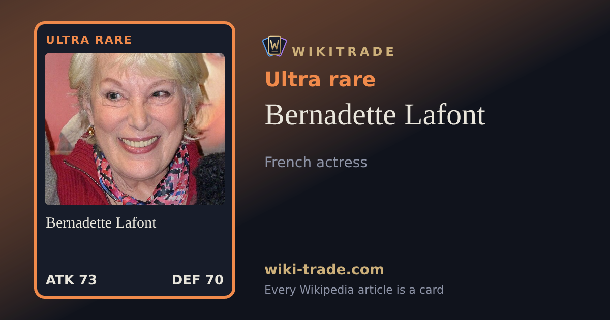 Bernadette Lafont — Ultra rare card
