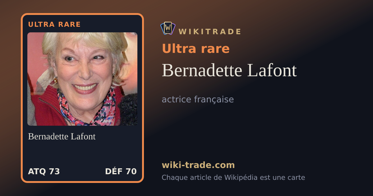 Bernadette Lafont — carte Ultra rare