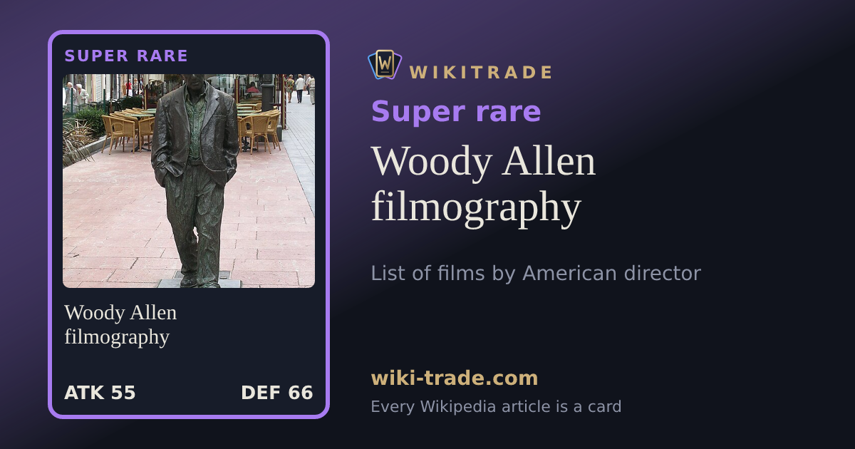 Woody Allen filmography — Super rare card
