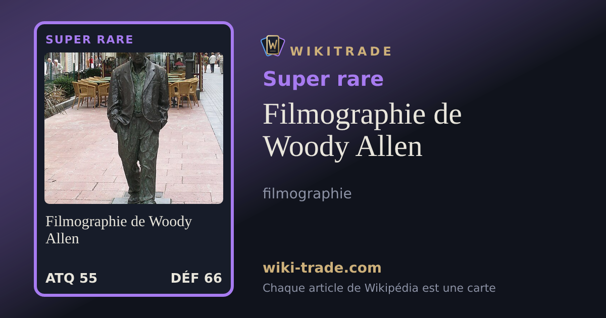 Filmographie de Woody Allen — carte Super rare