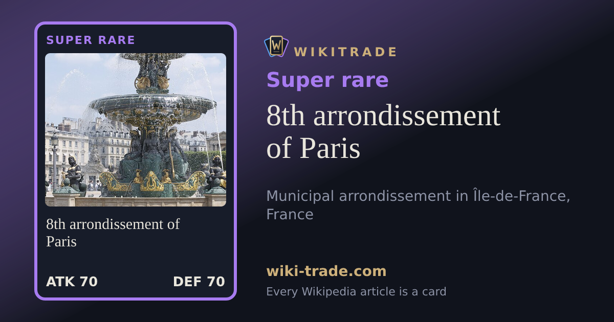 8th arrondissement of Paris — Super rare card