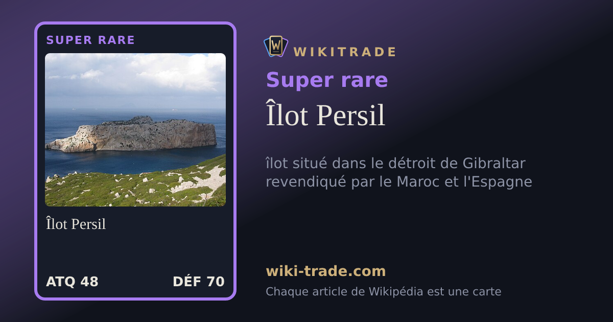 Îlot Persil — carte Super rare