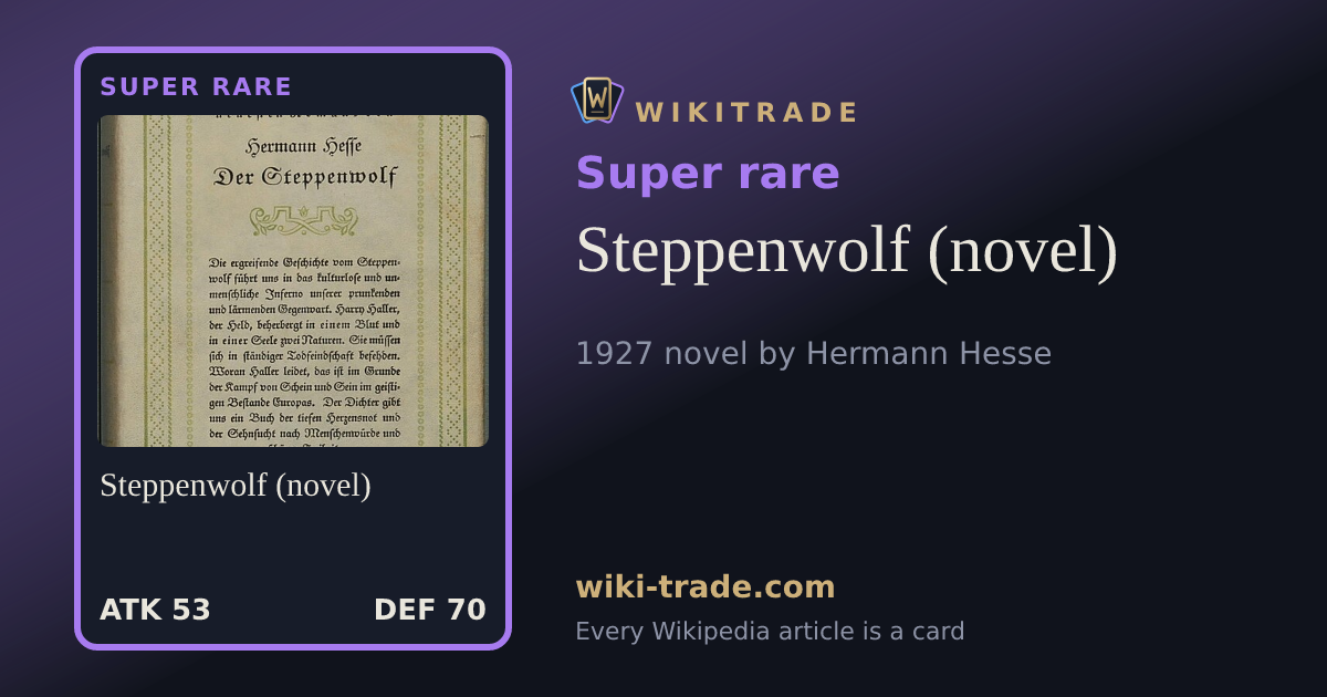 Steppenwolf (novel) — Super rare card