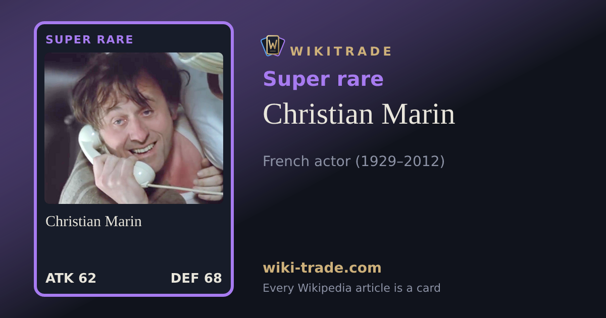 Christian Marin — Super rare card