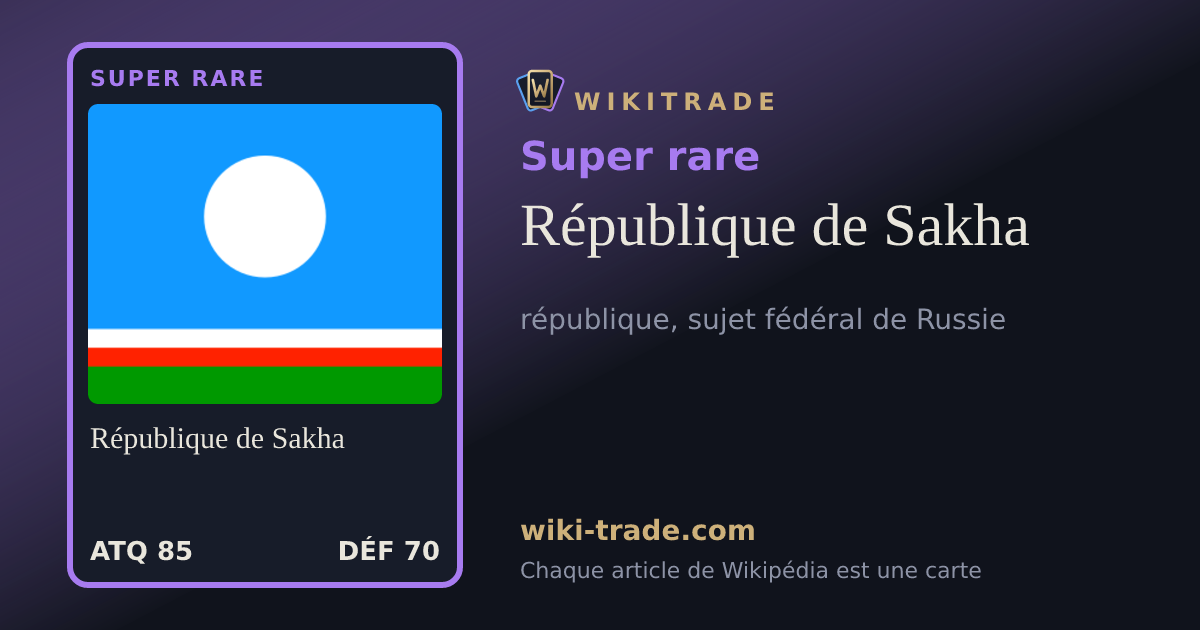 République de Sakha — carte Super rare
