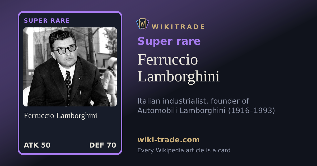 Ferruccio Lamborghini — Super rare card