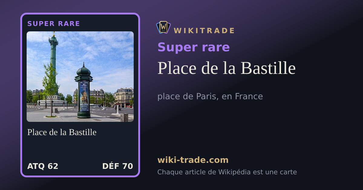 Place de la Bastille — carte Super rare