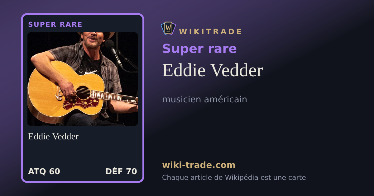 Eddie Vedder — carte Super rare