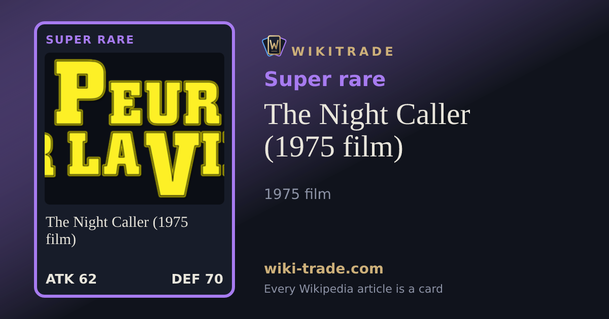 The Night Caller (1975 film) — Super rare card