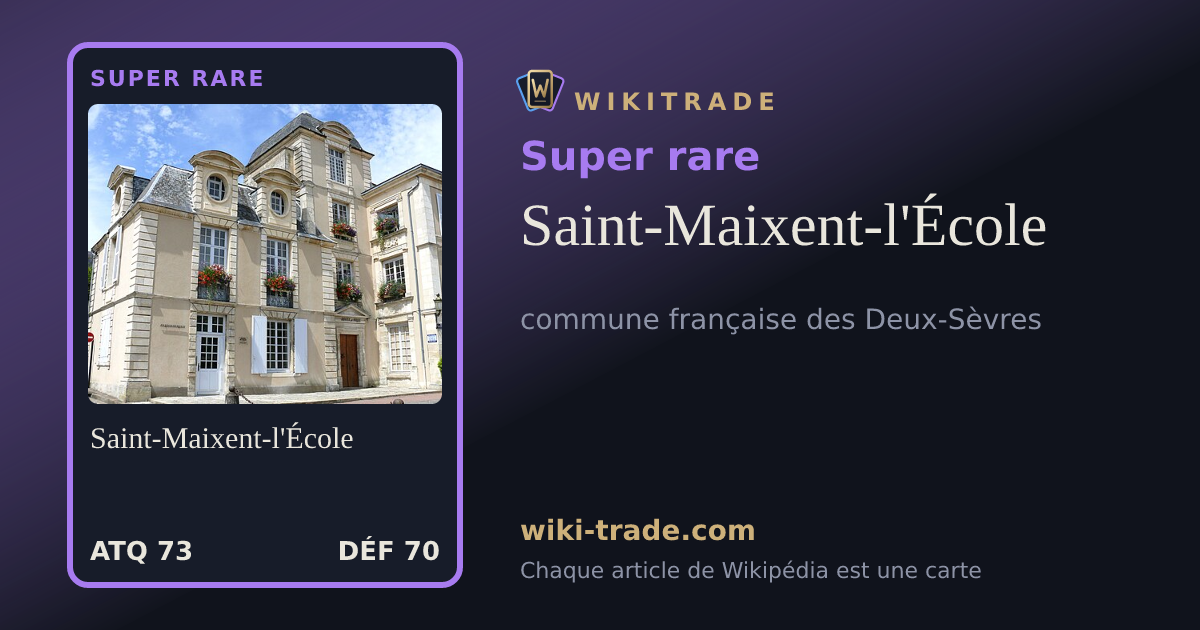 Saint-Maixent-l'École — carte Super rare